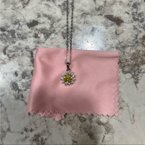 Sterling Silver Moissanite Necklace - Picture 2 of 8